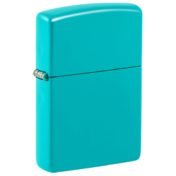 Зажигалка ZIPPO классическая со светло-бирюзовым покрытием | Classic Flat Turquoise, латунь/сталь, бирюзовая, глянцевая, 38x13x57 мм для нанесения логотипа
