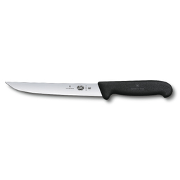 Нож разделочный VICTORINOX Fibrox с прямым узким лезвием 15 см, чёрный