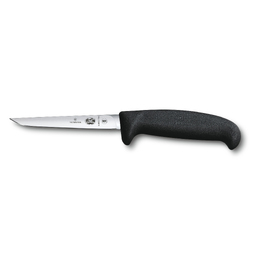 Нож для птицы VICTORINOX Fibrox с лезвием 11 см и рукоятью среднего размера, чёрный для нанесения логотипа