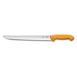 Нож для отбивной и стейка VICTORINOX Swibo с прямым лезвием 31 см, жёлтый для нанесения логотипа