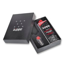 Подарочная коробка Zippo (кремни + топливо, 118 мл + место для широкой зажигалки), 118х43х145 мм для нанесения логотипа