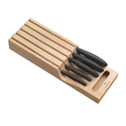Набор из 5 кухонных ножей VICTORINOX, в подставке из бука, 43x6,5x14,5 см, 2,14 кг для нанесения логотипа