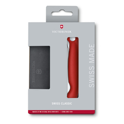 Набор VICTORINOX Swiss Classic: складной нож для овощей и разделочная доска, красная рукоять для нанесения логотипа