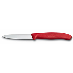 Нож для овощей VICTORINOX SwissClassic, 8 см, с заострённым кончиком, красный для нанесения логотипа