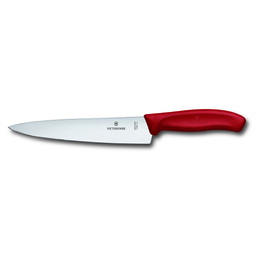 Нож разделочный VICTORINOX SwissClassic, 19 см, красный, в картонном блистере для нанесения логотипа