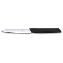 Нож для овощей VICTORINOX Swiss Modern, 10 см, нержавеющая сталь / синтетический материал, чёрный для нанесения логотипа