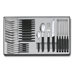 Набор из 24 столовых принадлежностей VICTORINOX Swiss Modern: 6 столовых ножей, 6 вилок,12 ложек для нанесения логотипа