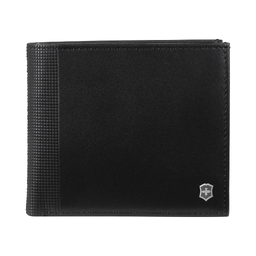 Портмоне VICTORINOX Altius Alox с защитой от сканирования RFID, чёрное, натуральная кожа, 10x2x11 см для нанесения логотипа