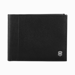 Портмоне VICTORINOX Altius Alox с защитой от сканирования RFID, чёрное, натуральная кожа, 9x1x11 см для нанесения логотипа