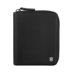 Портмоне VICTORINOX Altius Alox на молнии, чёрное, натуральная кожа, 12x2x10 см для нанесения логотипа