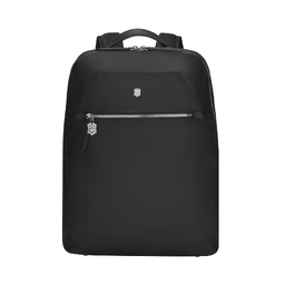 Рюкзак VICTORINOX Victoria Signature Compact Backpack, черный, нейлон/кожа, 30x16x38 см для нанесения логотипа