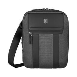 Сумка через плечо VICTORINOX Architecture Urban2 Crossbody Bag,серый, полиэстер/кожа, 9x22x28 см, 6 л для нанесения логотипа