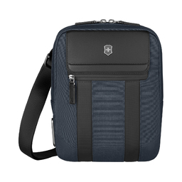 Сумка через плечо VICTORINOX Architecture Urban2 Crossbody Bag,синий, полиэстер/кожа, 9x22x28 см, 6 л для нанесения логотипа