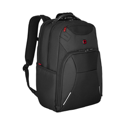 Рюкзак WENGER Cosmic 17", чёрный, переработанный ПЭТ/ПВХ/полиэстер, 34 x 23 x 49 см, 30 л для нанесения логотипа