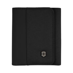 Бумажник VICTORINOX Travel Essentials Tri-Fold Wallet, чёрный, полиэстер, 9x2x10 см