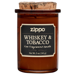 Ароматизированная свеча ZIPPO Whiskey & Tobacco, воск/хлопок/кора древесины/стекло, 70x100 мм для нанесения логотипа