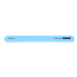 Пилка Dewal Beauty для ногтей, прямая голубая 1,9х17,8 см, 180/240 грит для нанесения логотипа