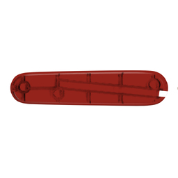 Задняя накладка для ножей VICTORINOX 84 мм, пластиковая, полупрозрачная красная для нанесения логотипа