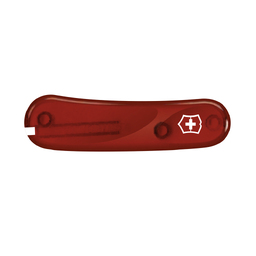Передняя накладка для ножей VICTORINOX 85 мм, пластиковая, полупрозрачная красная для нанесения логотипа