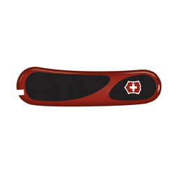 Передняя накладка для ножей VICTORINOX 85 мм, пластиковая, красно-чёрная для нанесения логотипа