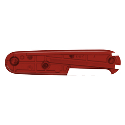 Задняя накладка для ножей VICTORINOX 91 мм, пластиковая, полупрозрачная красная для нанесения логотипа