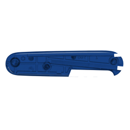 Задняя накладка для ножей VICTORINOX 91 мм, пластиковая, полупрозрачная синяя для нанесения логотипа