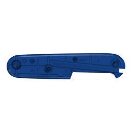Задняя накладка для ножей VICTORINOX 91 мм, пластиковая, полупрозрачная синяя для нанесения логотипа