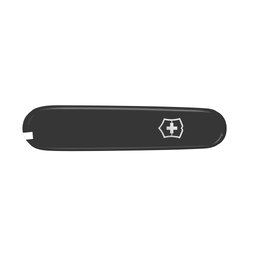 Передняя накладка для ножей VICTORINOX 91 мм, пластиковая, чёрная для нанесения логотипа