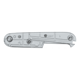 Задняя накладка для ножей VICTORINOX 91 мм, пластиковая, полупрозрачная серебристая для нанесения логотипа