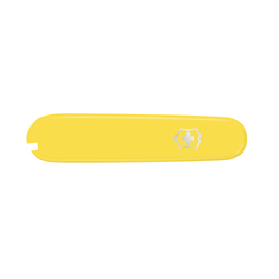 Передняя накладка для ножей VICTORINOX 91 мм, пластиковая, жёлтая для нанесения логотипа