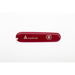 Передняя накладка с логотипом Camping для ножей VICTORINOX 91 мм 1.3763.71 и 1.3613.71, красная для нанесения логотипа