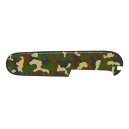 Задняя накладка для ножей VICTORINOX 91 мм, пластиковая, зелёный камуфляж для нанесения логотипа