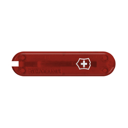 Передняя накладка для ножей VICTORINOX 58 мм, пластиковая, полупрозрачная красная для нанесения логотипа