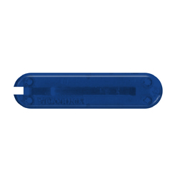 Задняя накладка для ножей VICTORINOX 58 мм, пластиковая, полупрозрачная синяя для нанесения логотипа