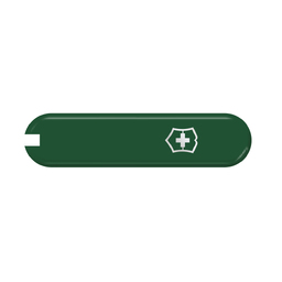 Передняя накладка для ножей VICTORINOX 58 мм, пластиковая, зелёная для нанесения логотипа