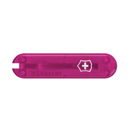 Передняя накладка для ножей VICTORINOX 58 мм, пластиковая, полупрозрачная розовая для нанесения логотипа