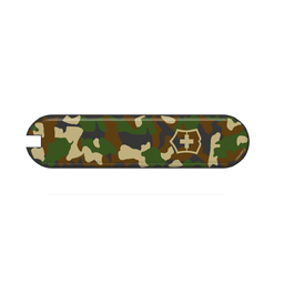 Передняя накладка для ножей VICTORINOX Classic SD (0.6223.94) 58 мм, пластиковая, зелёный камуфляж для нанесения логотипа