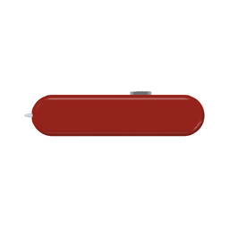 Задняя накладка для ножей VICTORINOX 58 мм, с отверстием под шариковую ручку, пластиковая, красная для нанесения логотипа