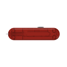 Задняя накладка для ножей VICTORINOX 58 мм, пластиковая, полупрозрачная красная для нанесения логотипа