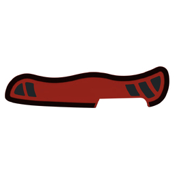 Задняя накладка для ножей VICTORINOX 111 мм, нейлоновая, красно-чёрная для нанесения логотипа