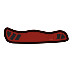 Передняя накладка для ножей VICTORINOX 111 мм, нейлоновая, красно-чёрная для нанесения логотипа