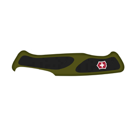 Передняя накладка для ножей VICTORINOX 130 мм, нейлоновая, зелёно-чёрная для нанесения логотипа
