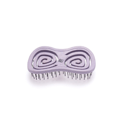 Щетка Dewal Beauty серия "Friendly", массажная, с нейлоновым штифтом, форма бабочка, фиолетовая