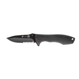 Нож складной Stinger, 80 мм, (чёрный), материал рукояти: сталь/дерево пакка (чёрный) для нанесения логотипа