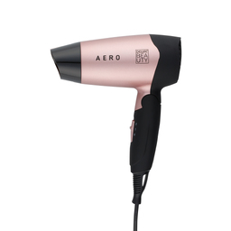 Фен DEWAL BEAUTY Aero Rose, дорожный, чёрно-розовый, 1400 Вт, 1 насадка для нанесения логотипа