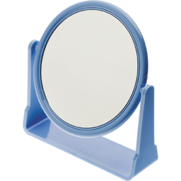 Зеркало Dewal Beauty настольное, в оправе синего цвета, на пластковой подставке, 175x160х10мм для нанесения логотипа