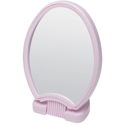 Зеркало Dewal Beauty настольное, в розовой оправе, на пластиковой подставке, 26*14.5 см. для нанесения логотипа