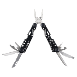 Мультитул Stinger, 105x40 мм,13 функций, сталь, чёрно-серебристый, в комплекте нейлоновый чехол для нанесения логотипа