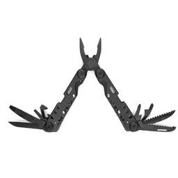 Мультитул Stinger, 105x40 мм, 13 функций, сталь, чёрный, в комплекте нейлоновый чехол для нанесения логотипа