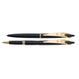 Набор Pierre Cardin коллекция «ПАРА | PEN&PEN»: ручка шариковая + роллер. Цвет - черный. Упаковка Е или E-1